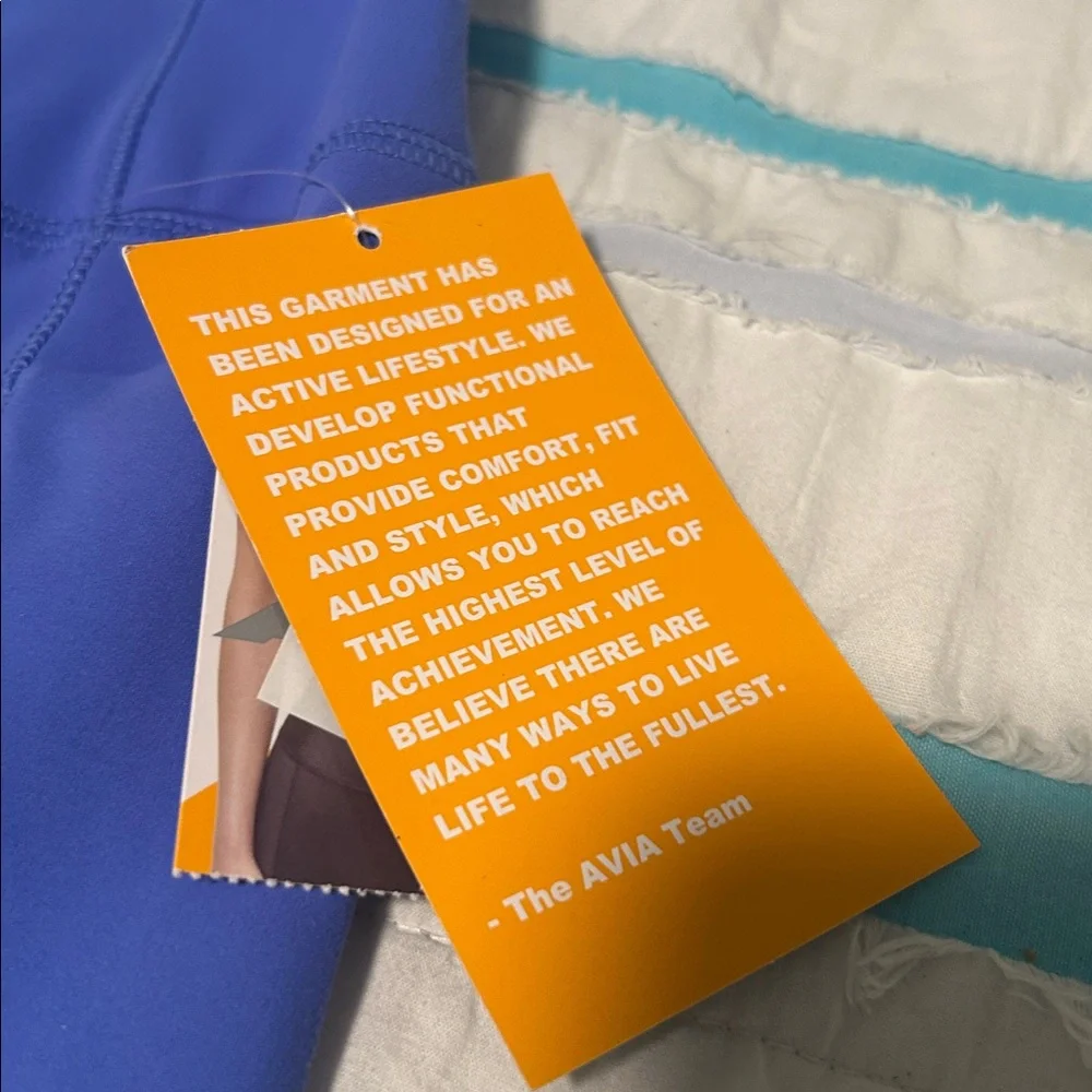 Avia Blue Activewear Leggings. - Picture 3 of 10